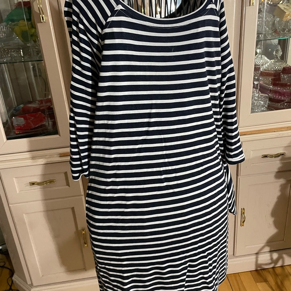 Black and White Striped Dress